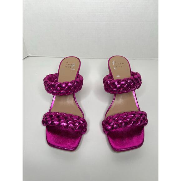 A New Day Women's Braided Heels Metallic Pink Size 6.5 - Picture 3 of 7